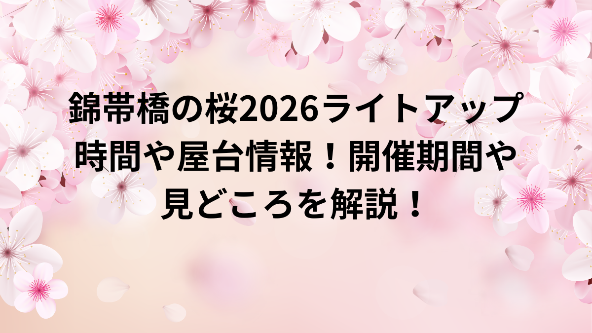 錦帯橋桜　2026　ﾗｲﾄｱｯﾌﾟ　屋台　開催期間